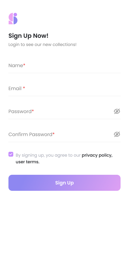 Onboarding screen