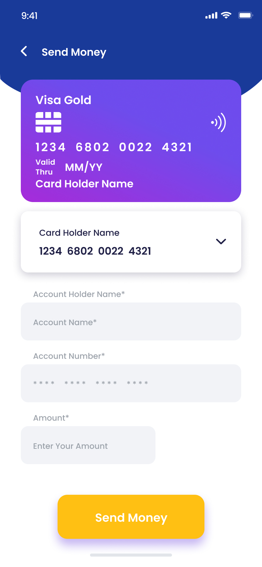 Payment screen