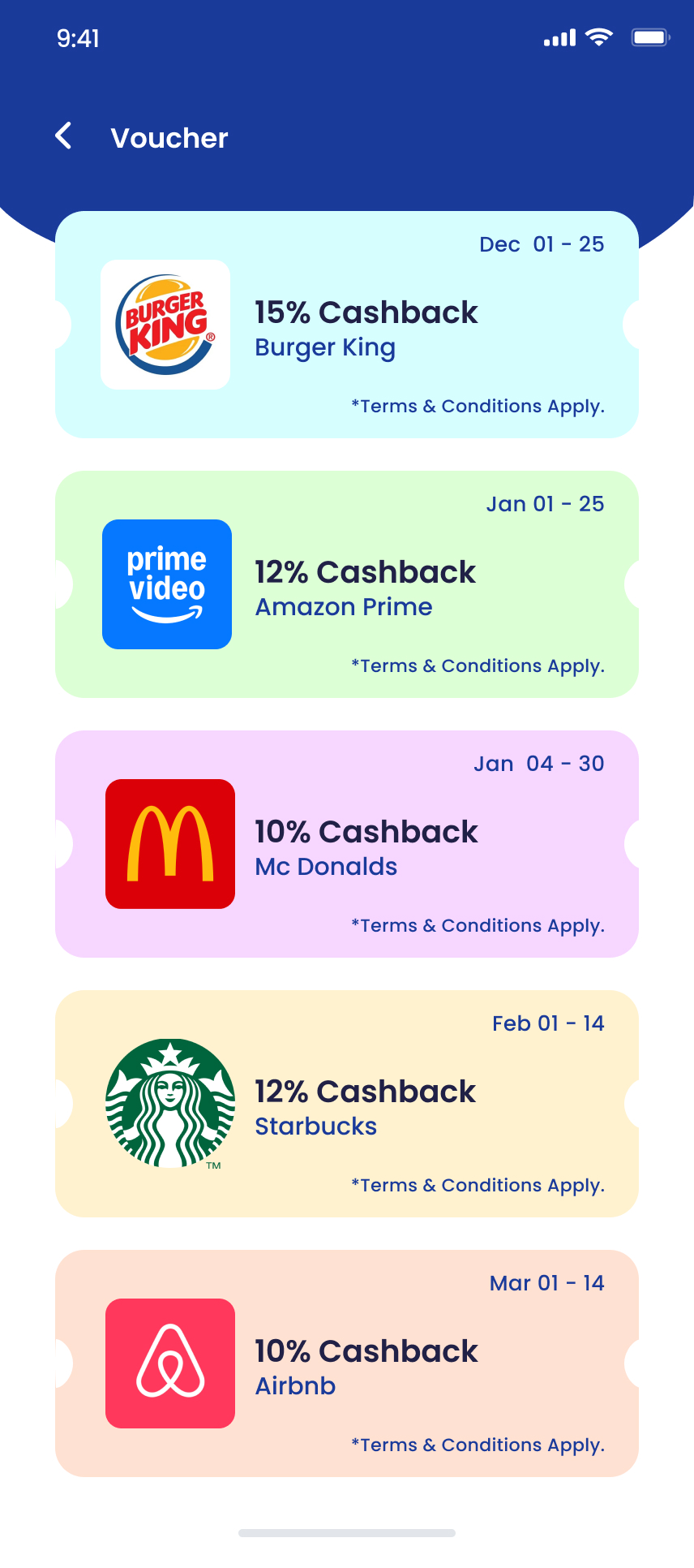 Payment screen