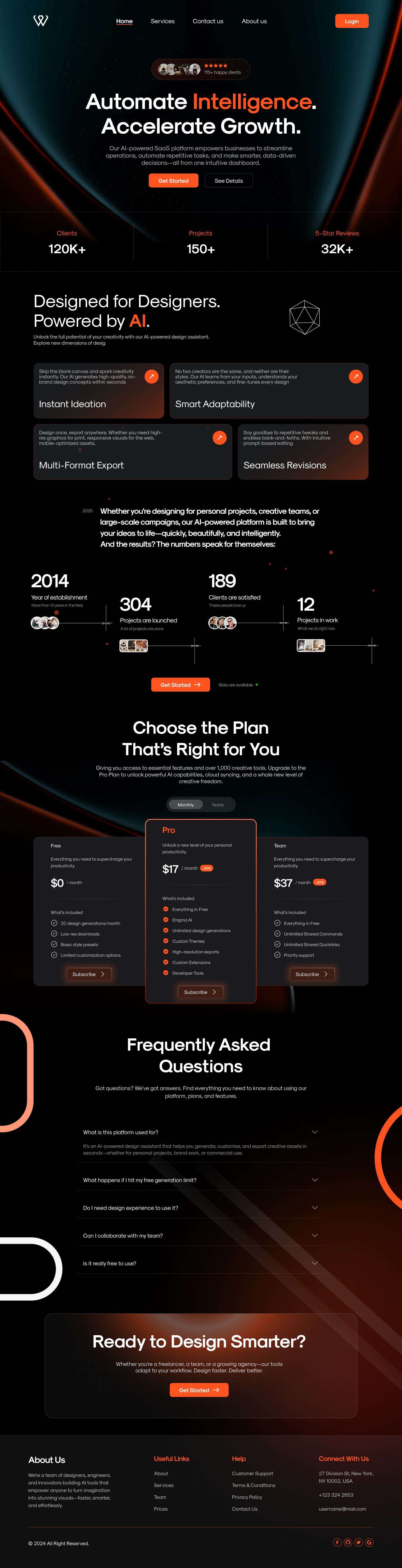 Aurora AI marketing site hero
