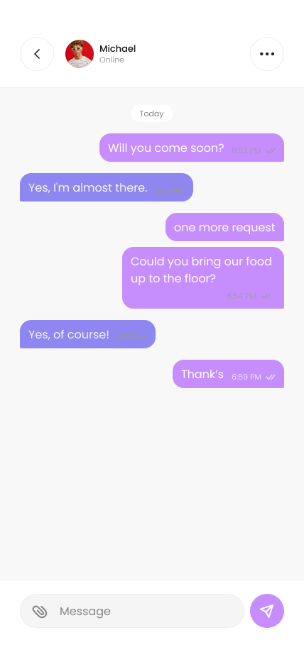 Chat screen