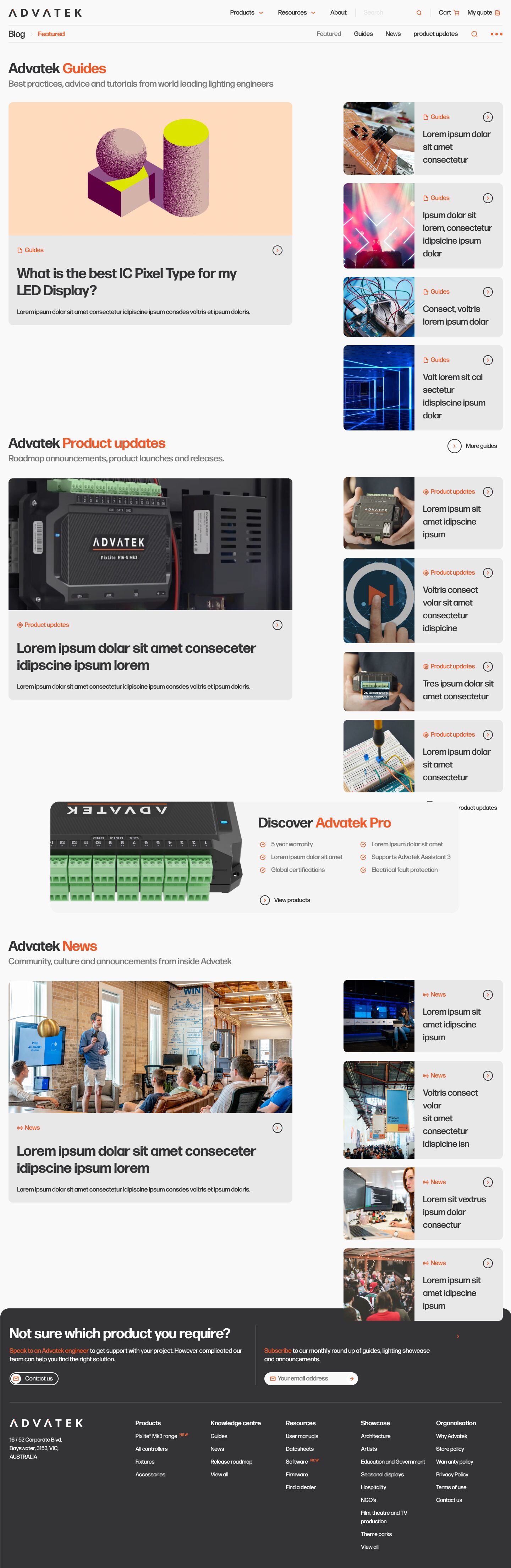 Advatek blog index listing