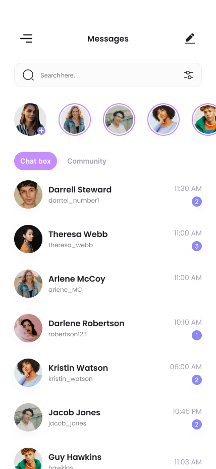 Chat screen