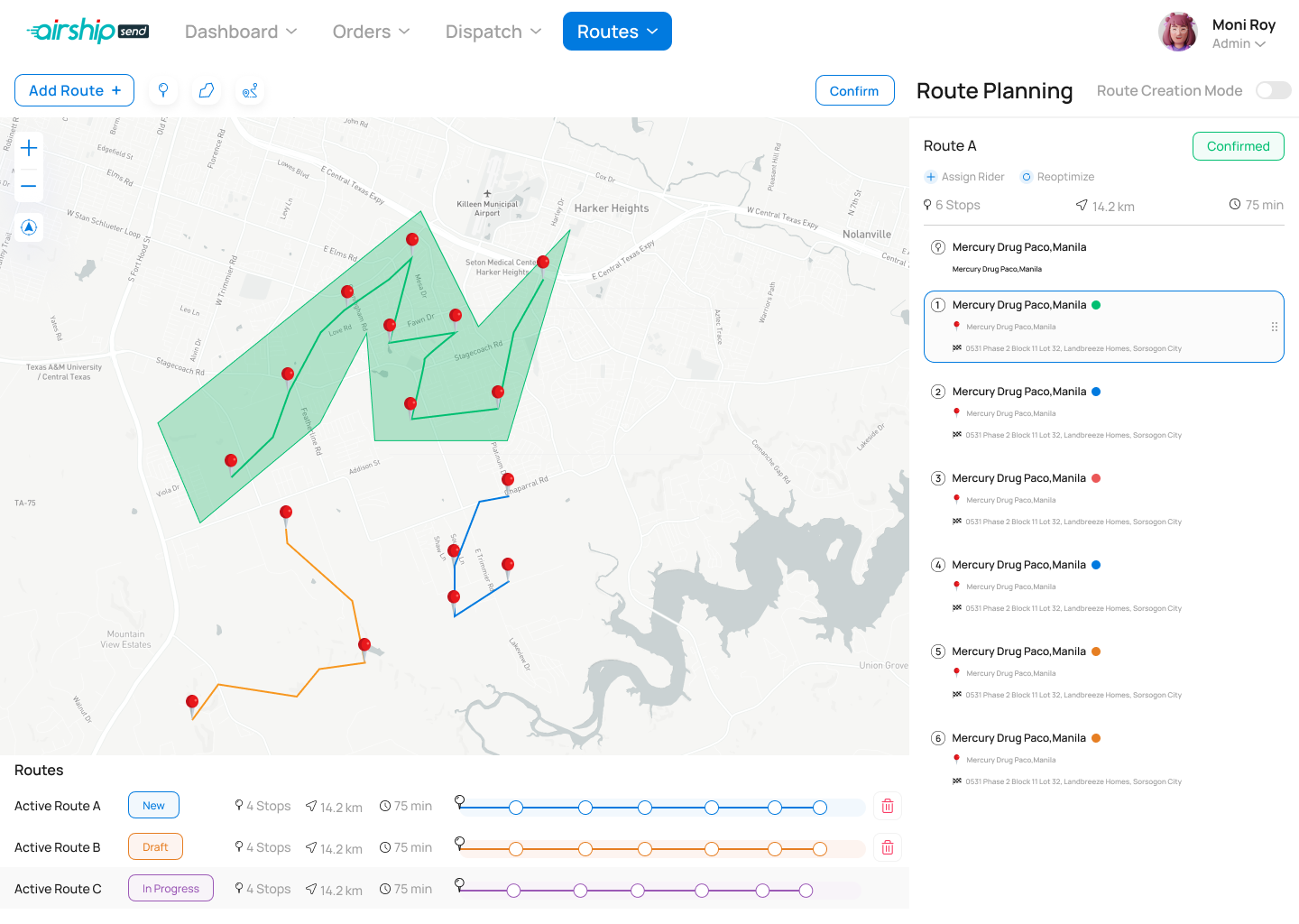 Routes creating