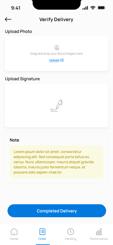 Verify delivery