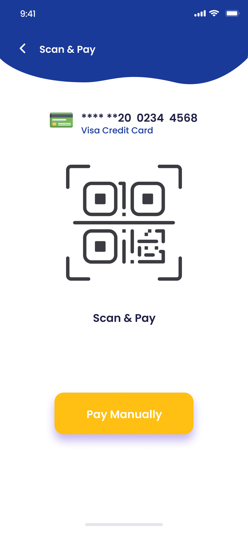 Payment screen