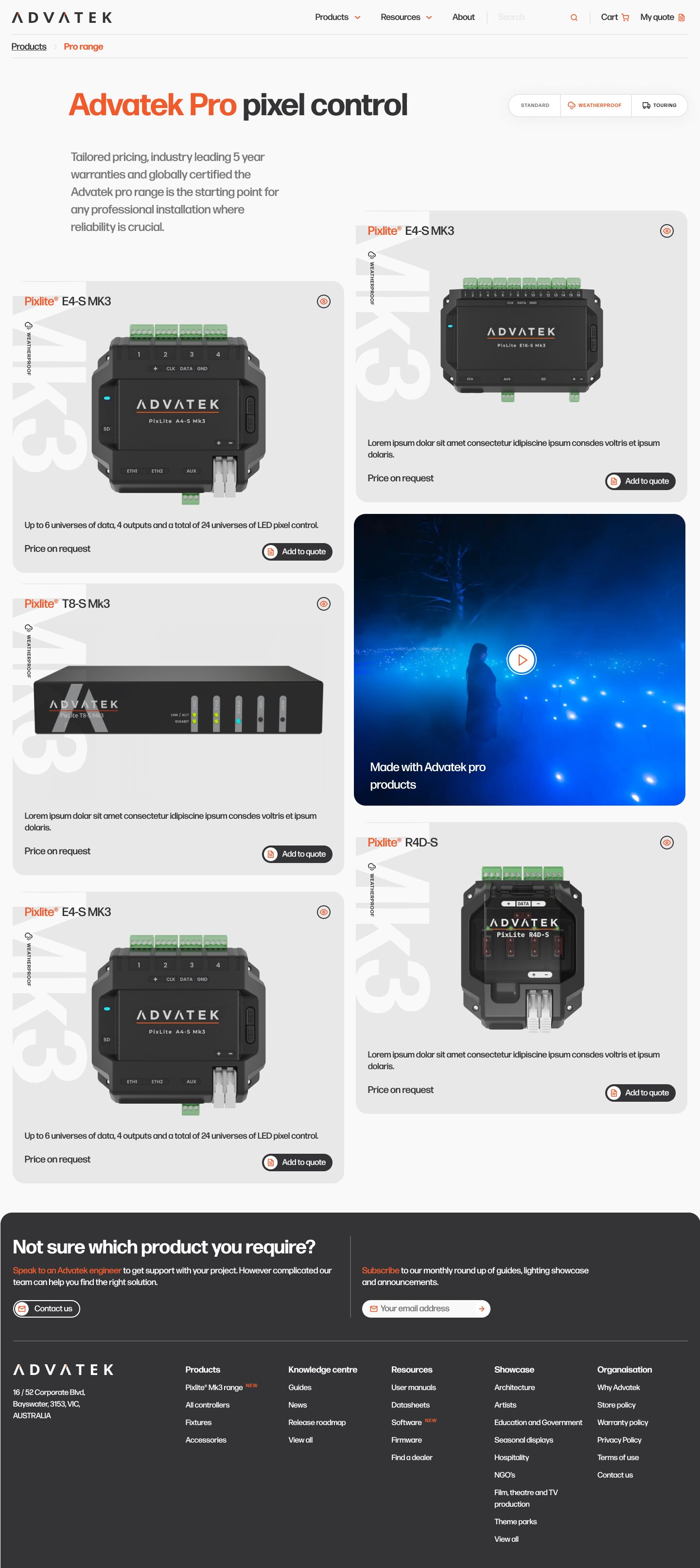 Advatek professional lighting products