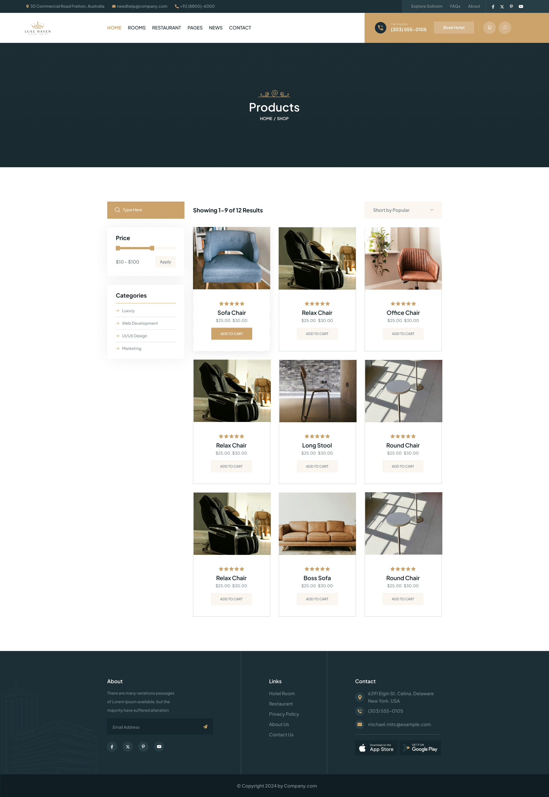 Product listing